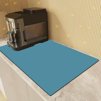 5 x Brand New ANTUREBAY Coffee Machine Draining Mat, Quick-drying Dish Draining Mat, Absorbent Drying Mat for Coffee Machine, Kitchen, Sink, Non-slip Draining Mat, 40 x 50cm Navy Blue  - RRP €65.4