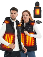 1 x RAW Customer Returns TAJARLY Heated vest for men and women, heated vest with QC 3.0 14400 mAh battery, 6 heating zones and 3 heating levels, electric heated warm vest for outdoor motorcycle camping - RRP €99.0