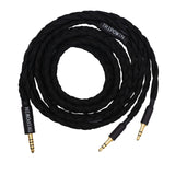 1 x RAW Customer Returns LINSOUL Tripowin GranVia Upgraded OFC high purity headphone audio replacement cable, dual 3.5mm plug for HE4XX HE-400i HE400se HarmonicDyne Zeus Goldplanar 4.4mm plug, 1.5m length, black  - RRP €55.45