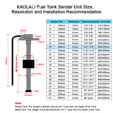 1 x RAW Customer Returns KAOLALI Fuel Level Sensor, Fuel Sender Unit Stainless Steel Fuel Sending Unit Water Level Indicator Sensor for Boats 5 Hole Fuel and Water Gauge 250mm - RRP €31.25