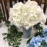 1 x RAW Customer Returns FagusHome 30 pieces artificial hydrangea flower heads 20 cm artificial flower heads with long stems fake flowers in white for decoration - RRP €24.19