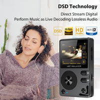 1 x RAW Customer Returns HIFI WALKER H2 MP3 Player with Bluetooth, DSD DAC Hi-Res FLAC Player Lossless Music Player, Portable Digital Audio Player with 64GB Memory, Expandable Memory up to 256GB - RRP €123.98