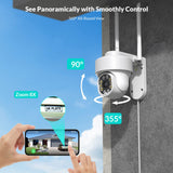 1 x RAW Customer Returns NETVUE Outdoor Wi-Fi Camera, 1080P Outdoor Wifi Surveillance Camera, Color Night Vision, Motion Detection, IP66 Waterproof, Two-Way Audio, Real-Time Notification - RRP €58.99