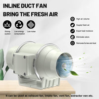 1 x RAW Customer Returns IMAYCC 150mm Adjustable Duct Fan Channel Fan Quiet Remote Control 540 m h 2-Speed 2600RPM Waterproof Smoke Extractor Fan Duct Fan for Grow Tents Hydroponics - RRP €83.89