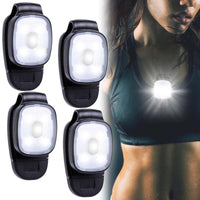 1 x RAW Customer Returns Pack of 4 LED Clip Lamp Outdoor, LED Headlamp USB Rechargeable Night LED Running Lights Small Torch with 3 Modes Safety Light for Hiking Camping Running Jogger Backpack Climbing Fishing 4  - RRP €12.1