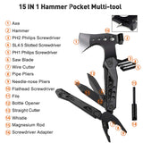 1 x RAW Customer Returns WayinTop Tool Gifts for Men, 33 in 1 Pocket Tool Multi-Tool Hammer Axe, Pliers Folding Knife Screwdriver, Multifunctional Tool for Camping Emergency and Outdoor Survival - RRP €25.2