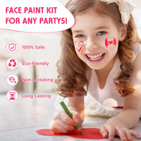 1 x Brand New Tenare 4 Painting Stencils for Kids Painting Stencils with 3 Small Nylon Brushes Drawing Template for DIY DIY Heart  - RRP €15.6