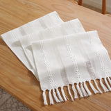 1 x RAW Customer Returns CHUQING Table Runner Beige Boho Table Runner Country House Style Table Runner Rustic 38 x 160 cm Beige Cream - RRP €19.04