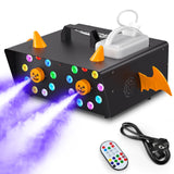 1 x RAW Customer Returns Smoke Machine, 1500W Smoke Machine with Light Effects, Removable Decorations, Upward Mist, for Halloween, Live Shows, Parties, Weddings, Concerts, Christmas - RRP €95.59