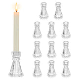 4 x Brand New Romadedi glass candle holder candlestick for taper candles - set of 12 tall candle stands elegant for taper candles wedding table decoration Christmas Advent living room party vintage decoration - RRP €159.96