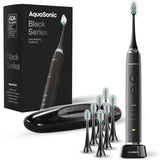 1 x RAW Customer Returns Aquasonic Black Series Ultra Whitening Electric Toothbrush - ADA Accepted - 8 Brush Heads Travel Case - Wireless Charging - 4 Modes with Smart Timer - RRP €37.73