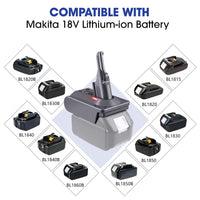 1 x RAW Customer Returns UGOSHOP MT18V8 adapter for Makita 18V battery compatible with Dyson V8 vacuum cleaner, for Makita 18V battery BL1850 BL1860 BL1840 BL1830 BL1820 BL1815N LXT-400 series, replacement for Dyson 21. Only 6V - RRP €24.19