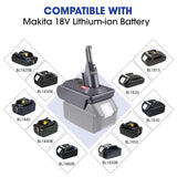 1 x RAW Customer Returns UGOSHOP MT18V8 adapter for Makita 18V battery compatible with Dyson V8 vacuum cleaner, for Makita 18V battery BL1850 BL1860 BL1840 BL1830 BL1820 BL1815N LXT-400 series, replacement for Dyson 21. Only 6V - RRP €24.19