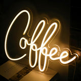 1 x RAW Customer Returns Gaoxun Coffee neon sign, warm white LED neon light for wall decoration, 40.5x30 cm neon signs, illuminated sign with USB powered, LED sign gift for coffee house, bar, restaurant, room decoration - RRP €32.24