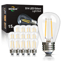 1 x RAW Customer Returns BRIMAX 15 pieces 2W LED light bulb E27 warm white 2700K replacement bulbs 2W 20W 180lM AC230v clear glass LED lamps replacement lamps for fairy lights, chandeliers, bedside lamps, not dimmable - RRP €24.58