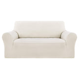 1 x RAW Customer Returns Deconovo 2 Seater Sofa Cover with Armrests Bedroom Living Room Stretchy Comfortable White 1 Piece - RRP €61.49