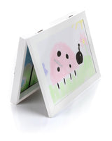 1 x RAW Customer Returns Lulubug picture frame children s drawings A4 - for up to 150 pictures with rotating mechanism, table stand, magnetic closure, photo frame with front opening, made of MDF wood 35x26cm - RRP €20.16