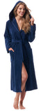 1 x RAW Customer Returns Morgenstern women s bathrobe with hood, cotton, terry cloth, long, navy blue, size MI 40 42 - RRP €50.36