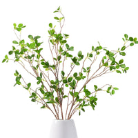 1 x RAW Customer Returns Dremisland Pack of 3 Artificial Ficus Branches Faux Leaf Spray 110 cm Artificial Green Stems Faux Ficus Branch with Green Eucalyptus Leaves for Vase Filler Home Wedding Office Decor - RRP €23.17