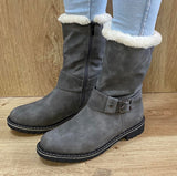 1 x RAW Customer Returns Pogolino women s boots warmly lined ankle boots winter autumn ST8 gray 39 - RRP €43.9