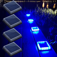 1 x RAW Customer Returns Lacasa Solar Floor Lights Outdoor, 4 Pack RGB Color Changing Solar Lights for Outdoor LED Path Lights Garden Solar Lamps with Auto ON OFF Light Sensor for Stairs Driveway Yard Patio, IP68 Waterproof - RRP €45.24