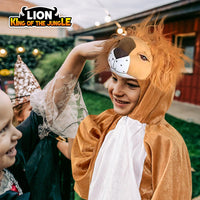 1 x RAW Customer Returns DIIQII Lion Costume for Child Carnival Animal Onesies for Boys and Girls - Children s Clothing for Carnival and Halloween Parties M 3-5 Years 113 cm , Lion  - RRP €24.54