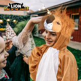 1 x RAW Customer Returns UPZAI Carnival Lion Costume for Children Boys Lion Costume Jumpsuit with Attached Hood and Zip - Animal Outfit for Carnival Theme Party Cosplay S  - RRP €20.11