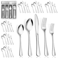 1 x RAW Customer Returns Cutlery set 30 pieces, premium stainless steel table cutlery for 6 people, knife fork spoon cutlery set for family party hotel restaurant, thickness 2 mm, mirror polished dishwasher safe - RRP €21.99