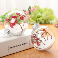 2 x RAW Customer Returns 9 Pieces Christmas tree balls clear 10 cm Clear Christmas balls round balls fillable DIY Christmas tree balls made of plastic Christmas decoration to fill as Christmas tree decorations - RRP €56.44