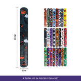 1 x Brand New Gxhong Slap Bracelet Clap Bracelet Halloween Slap Bracelets, 24 pcs Halloween Theme Snap Bracelet Set, Snap Bracelets Snap Bracelet Kids Set, for Halloween Birthday Gifts Party Favors - RRP €13.24