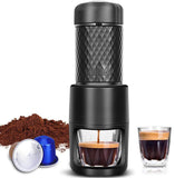 1 x RAW Customer Returns STARESSO CLASSIC Portable Espresso Machine, 2-in-1 Travel Coffee Machine, Compatible with Capsules and Ground Coffee, Manual Espresso Machine, Hand Press Coffee Machine for Travel, Kitchen, Camping - RRP €85.99