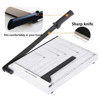 1 x RAW Customer Returns Voluker Massicot A4 Paper Cutter Cutting Capacity 10 Sheets of Paper for Office School Leisure Creative Paper Cutter White - RRP €46.2