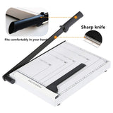 1 x RAW Customer Returns Voluker Massicot A4 Paper Cutter Cutting Capacity 10 Sheets of Paper for Office School Leisure Paper Creatives White - RRP €47.2