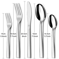 1 x RAW Customer Returns Hunnycook cutlery set, 60-piece cutlery set for 12 people, stainless steel with knife, fork, spoon for restaurant, party, wedding, classic striped craftsmanship, dishwasher safe - RRP €27.53