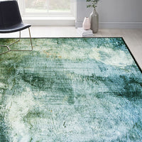 1 x RAW Customer Returns Carpet living room short pile, 200X300CM, modern carpet for indoor use, washable bedroom carpet, blue green abstract carpet, soft and easy to care for, anti-slip underside. - RRP €118.32