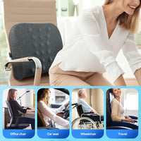 2 x RAW Customer Returns Lumbar Support Pillow for Office Chair and Car Seat, Memory Foam Back Cushion with Adjustable Strap, Multi-Use Lower Back Cushion, Ergonomic Orthopedic Lumbar Support Pillow - RRP €46.36