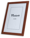 1 x RAW Customer Returns VictoR picture frame Dix 21x30 cm A4 in brown - modern wooden frame with shatter-proof acrylic glass - picture frame 21x30 wood - picture frame a4 brown - picture frame wood - RRP €18.35