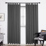 1 x RAW Customer Returns Deconovo Opaque Curtains Blackout Curtain Thermal Curtains Soundproof Living Room Bedroom, 220 x 140 cm Height x Width , Dark Grey, Set of 2 - RRP €39.28