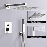 1 x RAW Customer Returns SaniteModar concealed shower fitting set chrome, concealed shower system with 25x25cm rain shower, concealed shower fitting complete set with hand shower - RRP €103.57