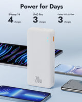 1 x RAW Customer Returns Baseus Power Bank 20000mAh 20W PD QC3.0 Schnellladung Externer Akku USB C Powerbank 2 Ausg nge Kompatibel mit iPhone 15 14 13 12 11 Series Samsung Galaxy S21 S22 Huawei iPad Tablet Xiaomi Oppo usw - RRP €30.02