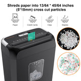 1 x RAW Customer Returns Bonsaii P-3 document shredder, paper and credit card shredder, black - RRP €35.26