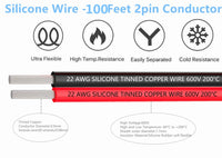 1 x RAW Customer Returns TUOFENG 22 AWG Electrical Wire Black 30 Meters Red 30 Meters Flexible Silicone Wire 2 Conductor Parallel Wire Line Soft Electronic Connection Cable Tinned Copper Wire - RRP €20.4