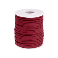 1 x Brand New sourcing map Suede Cord, 49.21 Yards 2.6mm Flat Leather Thread String for Purse Handbag Shoelace DIY Craft Bracelet Making, Wine Red 1 Roll - RRP €13.78