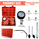 1 x RAW Customer Returns Compression Tester Compression Tester Kit, Gasoline Compression Gauge, Gauge Test Tool for Motorcycle, Car Outboard Engine, Car Snowmobile Petrol Gas Engine - RRP €19.99