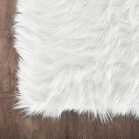 1 x RAW Customer Returns Latepis Carpet White Washable Carpet Shaggy Carpet 90x150 cm Carpet Sheepskin Faux Fur Carpet Bedroom Fluffy Living Room Carpet - RRP €37.99