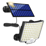 1 x RAW Customer Returns MPJ solar lamps for outdoors, 106 LED solar light outdoors with motion detector, IP65 waterproof, 120 lighting angle, solar wall light for garden with 5m cable - RRP €19.67