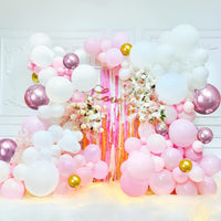 1 x Brand New Balloon Pink Balloon Garland Kit Balloon Garland Pink White Gold with Pink Balloons Metallic Mini Balloon Gold Latex Balloon For Wedding Bride Birthday Baby Shower Baptism Girl Party Decoration - RRP €12.66