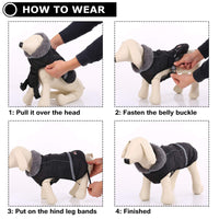 1 x RAW Customer Returns QBLEEV Dog Winter Coat Warm Reflective Dog Jacket Turtleneck Waterproof Cold Weather Thick Fleece Lining Dog Pet Clothes Vest Snowsuit for All Dog Size XL - RRP €26.02