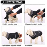 1 x RAW Customer Returns QBLEEV Dog Winter Coat Warm Reflective Dog Jacket Turtleneck Waterproof Cold Weather Thick Fleece Lining Dog Pet Clothes Vest Snowsuit for All Dog Size XL - RRP €26.02