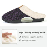 2 x Brand New ULTRAIDAS slippers warm plush slippers for women, soft and comfortable slippers, memory foam, indoor and outdoor, purple-38 39 EU - RRP €49.98